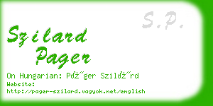 szilard pager business card